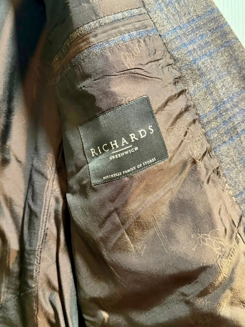 Brioni Brown and Blue Plaid Sport Coat